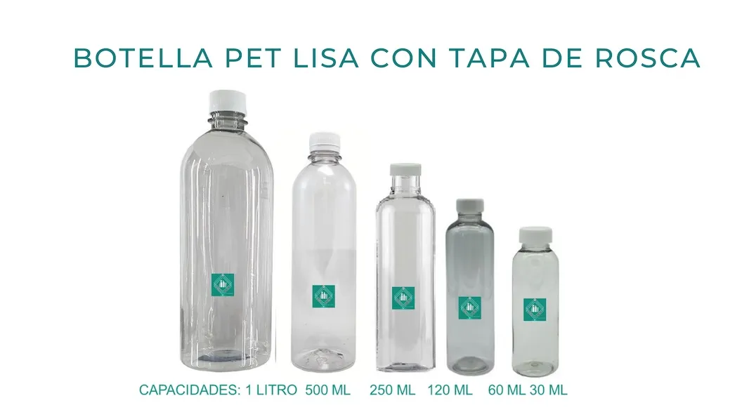 BOTELLA PET LISA CON TAPA DE ROSCA